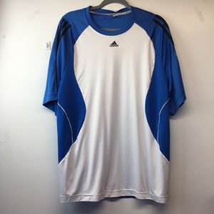 adidas Shirts | Adidas Clima365 Athletic Tshirt Bluewhite Xxl | Poshmark